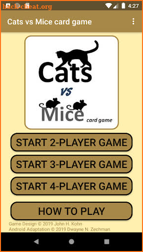 Cats vs Mice card game screenshot