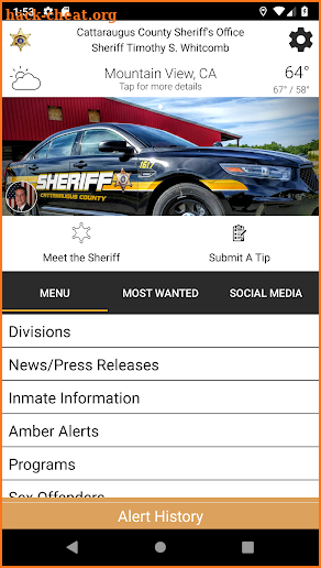 Cattaraugus County Sheriff screenshot