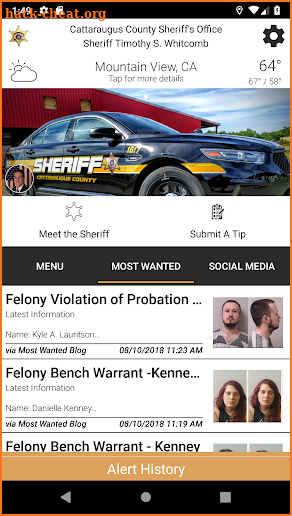 Cattaraugus County Sheriff screenshot