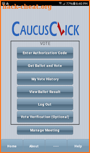 CaucusClick screenshot