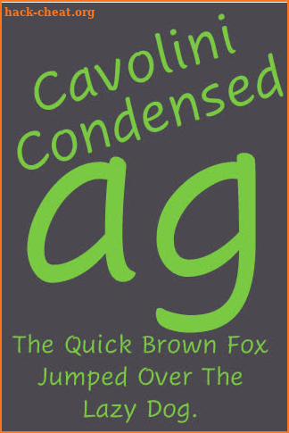 Cavolini Condensed FlipFont screenshot