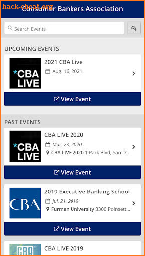 CBA Event App screenshot