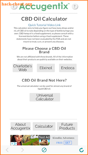 CBD Hemp Oil Calculator screenshot
