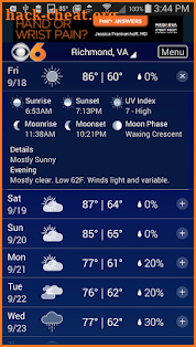 CBS 6 Weather - Richmond, Va. screenshot