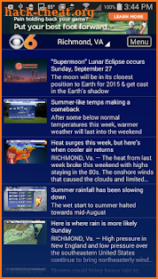 CBS 6 Weather - Richmond, Va. screenshot