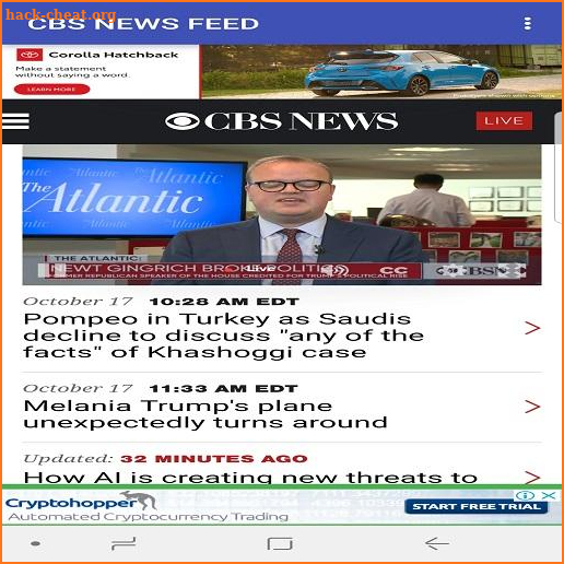 CBS NEWS (CBSN) screenshot