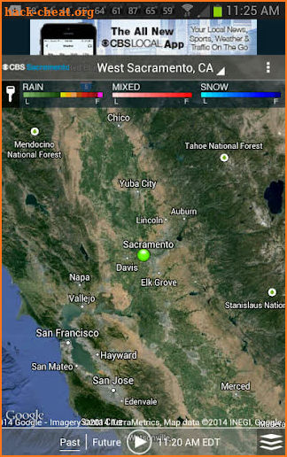 CBS Sacramento Weather screenshot