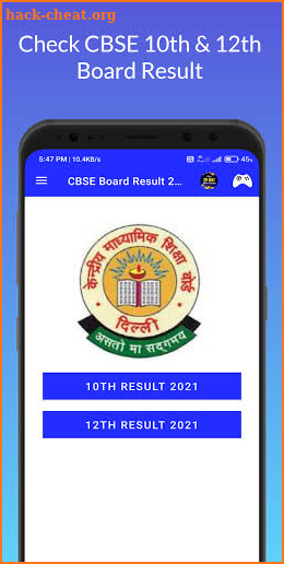 CBSE Board Result 2021 class 10th 12th cbse result screenshot