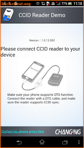 CCID Reader Application Demo. screenshot
