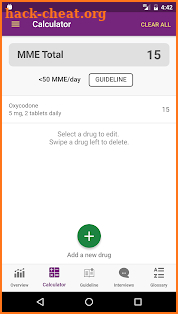 CDC Opioid Guideline screenshot