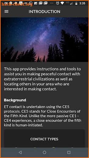 CE5 Contact screenshot