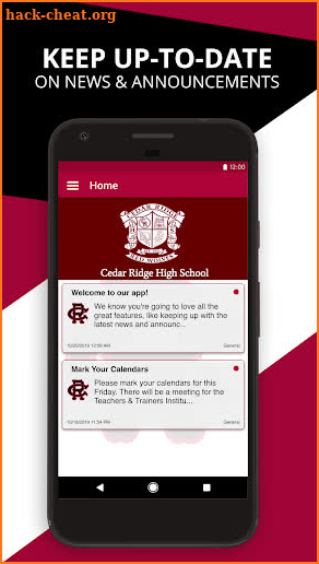 Cedar Ridge High School screenshot