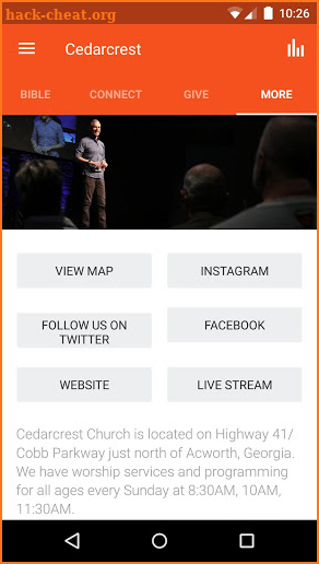 Cedarcrest Church screenshot