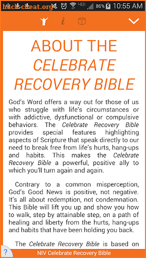 Celebrate Recovery Bible screenshot