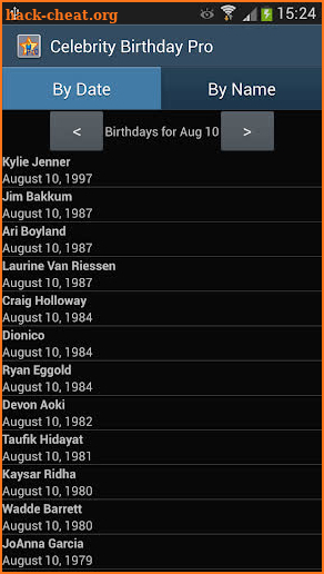 Celebrity Birthday Pro screenshot