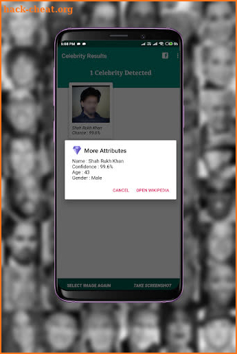 Celebrity Face Detector screenshot
