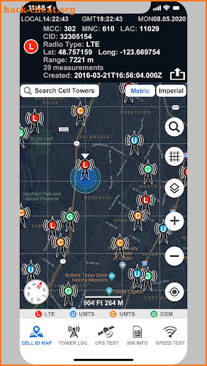 Cell & Net Towers World Map screenshot