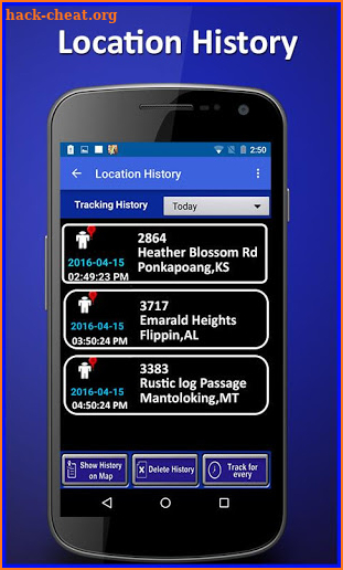 Cell Phone Location Tracker screenshot