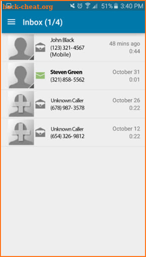 Cellcom Visual Voicemail screenshot