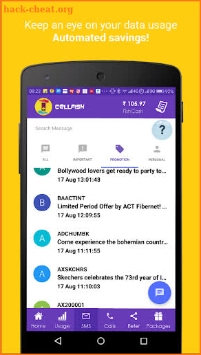 Cell.Fish - Safe SMS, Slick Dialer, Save Money Wiz screenshot