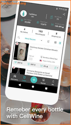 CellWine: Scan, Save, Share Your Wine Notes/Rating screenshot
