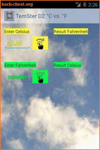 Celsius Fahrenheit TemSter D2 screenshot