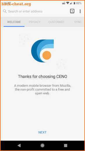 CENO Browser screenshot