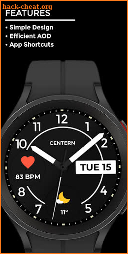 Centernight - watch face screenshot