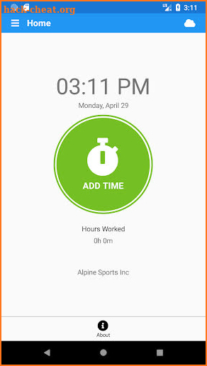 CenterPoint Time Clock screenshot
