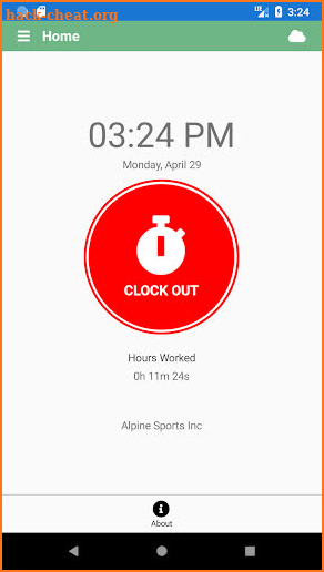 CenterPoint Time Clock screenshot
