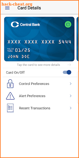Central Wallet screenshot