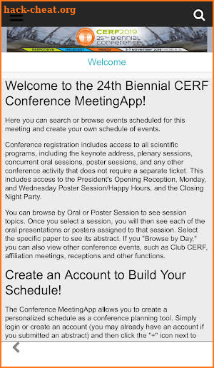 CERF 2019 screenshot