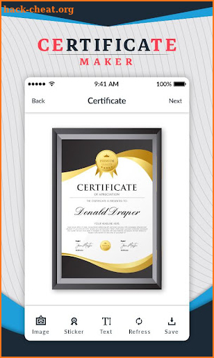 Certificate Maker - Certificate Design screenshot