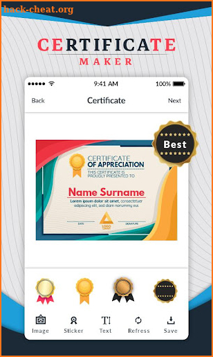 Certificate Maker - Certificate Design screenshot