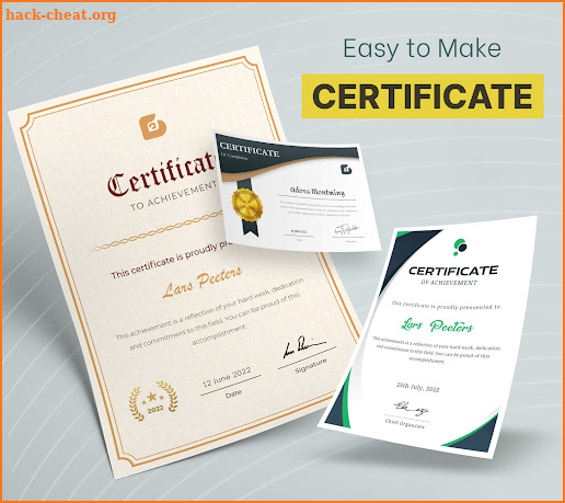 Certificate Templates & Maker screenshot