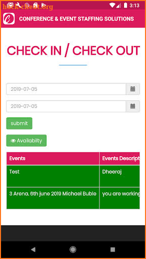 CESS - Conference and Event Staffing Solutions App screenshot