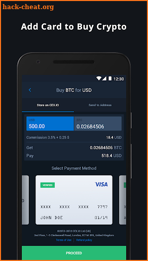 CEX.IO Bitcoin Exchange screenshot