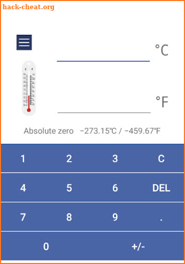 CF converter (Celsius <=> Fahrenheit) screenshot