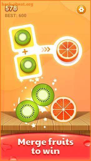 Chain Fruit 2048 Free Game - Merge a Watermelon screenshot