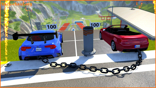 Chained Cars Vs. Bollard screenshot