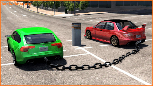 Chained Cars Vs. Bollard screenshot