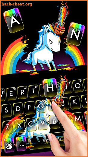 Chainsaw Unicorn Keyboard Theme screenshot