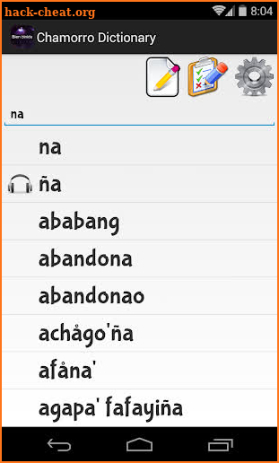 Chamorro Dictionary screenshot