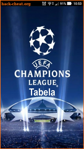 Champions League Table 2018/2019 screenshot