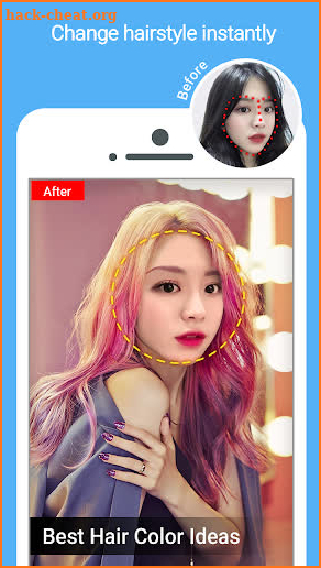 Change face: swap face,  change hair screenshot