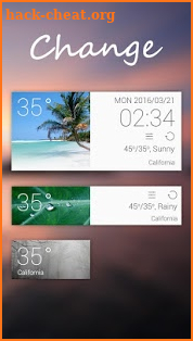 Change GO Weather Widget Theme screenshot