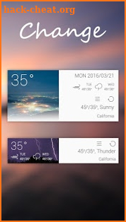 Change GO Weather Widget Theme screenshot
