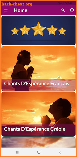 Chants D'Esperance Français Créole screenshot