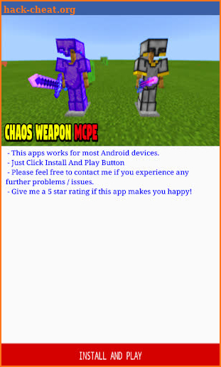 Chaos Weapon for Minecraft PE screenshot