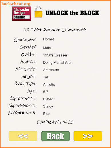 Character Design Shuffle screenshot